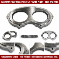 Pièces de rechange pour pompe à béton sur camion, plaque anti-usure Spectacle, plaque anti-usure en carbure de tungstène Sany DN200 DN230 DN260, exportation Chine