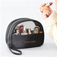 Sac de toilette et étui cosmétique imperméable Cossni personnalisé en PVC avec fermeture éclair et motif lettres, pour les voyages, organiseur de maquillage pour femmes