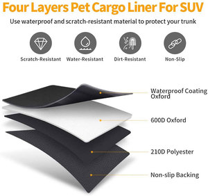 La camioneta de carga del trazador de líneas para perros tronco de carga cubierta estera con parachoques solapa Protector impermeable perro cubiertas de asiento de coche - Product Image 4