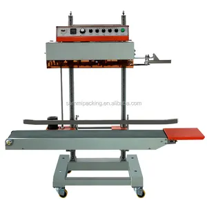 QLF-1680 Big package Vertical Continuous Band Sealer loading 5kg 10kg 15kg bag sealing machine