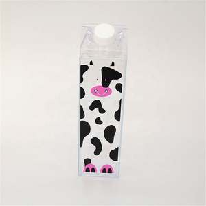 16Oz 24Oz 32Oz Hot Selling Square Shape Kids <b>Plastic</b> Carton Milk <b>Storage</b> Bottle Leak-Proof Dishwasher Safe Custom Printing Party - Product Image 4