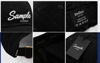 Casquette de baseball en tissu de velours côtelé de haute qualité à 6 panneaux, logo brodé personnalisé, motif uni, unisexe, réglable, sport, 100% polyester
