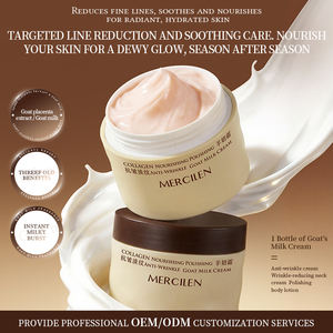 Crema Facial <span class=keywords><strong>de</strong></span> <span class=keywords><strong>Leche</strong></span> <span class=keywords><strong>de</strong></span> Cabra MERCILEN con Colágeno, Hidratante, Iluminadora y Antiarrugas, Tratamiento Efectivo Contra las Arrugas - Product Image 2
