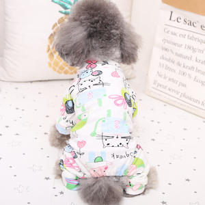 Primavera y otoño nuevo Teddy <span class=keywords><strong>VIP</strong></span> gato y perro ropa para mascotas algodón cuatro patas Sudadera con capucha dibujos animados ropa de casa Base ropa de dormir - Product Image 1