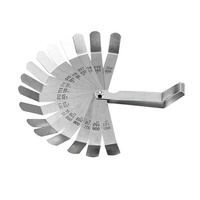 Jauges de remplissage de coude à 16 lames en acier inoxydable Jauges d'épaisseur de cale de 0.127 à 0.508mm