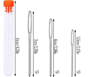 Agujas de coser a mano de ojo grande para chenilla, al por mayor, 52mm 60 70 - Product Image 1