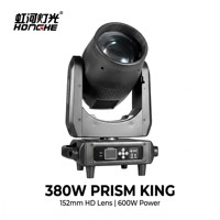 HONGHE 380W Prism King Moving Head Light, 6 prismes, projecteur de scène pour concert, mariage, club, DJ, spectacle
