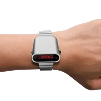 2025 Punk Style montre à Quartz numérique affichage LED lumineux résistant à l'eau profondeur 18mm épaisseur du boîtier 17.3mm bande alarme Antique