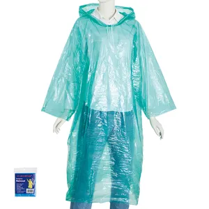 Wholesale Foldable Disposable PE Raincoat in Stock poncho