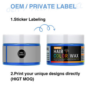 개인 라벨 6 색 40g/120g 오래 지속되는 헤어 왁스 젤 헤어 스타일링 및 착색을위한 임시 헤어 컬러 왁스 - Product Image 5