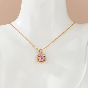 Wholesale Customizable 18K Gold Copper <strong>Micro</strong>-Inlaid Zircon Heart-Shape Pendant Necklace Link Chain for Parties <strong>Source</strong> Factory - Product Image 6