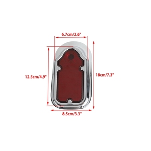 Luz de freno trasera para motocicleta, Chip LED de alto brillo, apariencia roja cromada, rendimiento duradero para motocicleta personalizada Universal - Product Image 6