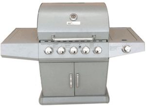 New Model Silver Black Gas Grill with Cabinet with Cover with <strong>Side</strong> <strong>burner</strong> with BBQ Tools - Product Image 3