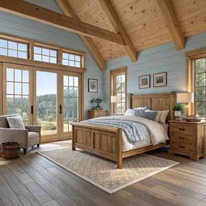 AJJ-M446 Ensemble de meubles de chambre d'hôtel, style Ukiyo-e, pour maison d'hôtes, hôtel, auberge de villégiature, fabriqué en usine - Product Image 2