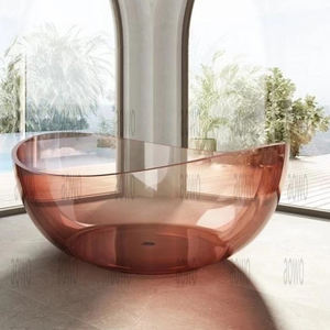 <span class=keywords><strong>Vichy</strong></span> design baignoires en résine transparente marron baignoire transparente moderne baignoires transparentes bain en résine solide sexy - Product Image 1