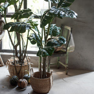 Cesta de almacenamiento de ratán natural hecha a mano para arreglos florales y regalos Diseño portátil para floristerías - Product Image 6