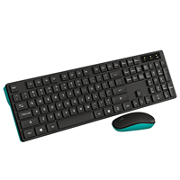 Clavier et souris sans fil ergonomiques, étanches, ultra-minces, 1600 DPI, combo de bureau pleine taille personnalisé en espagnol, français et arabe