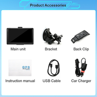 Système de navigation GPS portable de 7 pouces avec WINCE 512 Mo de RAM, 16 Go de ROM, écran LCD capacitif et fonction de guidage vocal avec cartes de l'UE