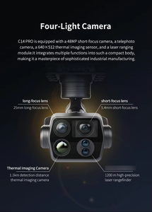 C14 PRO Quad con Imagen Térmica, Telémetro de 1.2km, Zoom Híbrido 100x, Estabilización de Tres Ejes, Seguimiento por IA, Kit de Accesorios para Dron FPV - Product Image 5