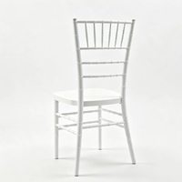 Chaise Chiavari en plastique blanc monobloc pour hôtels et mariages en plein air – Vente en gros