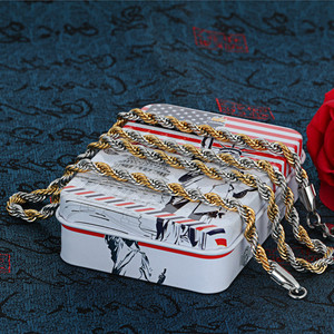 Braided Necklace Zinc Alloy Unisex <b>Chain</b> Simple Design Gold Silver Color 11cm <b>Extended</b> Length - Product Image 2