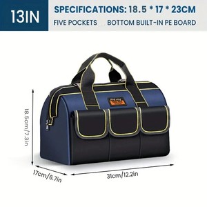 Bolsa de Herramientas Portátil Multifuncional de Lona Reforzada AIRAJ para Electricistas y Carpinteros, para Instalación y Mantenimiento - Product Image 5