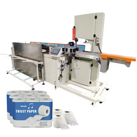 Machine de découpe de rouleaux de papier toilette contrôlée par PLC pour la conversion de papier en méga-rouleaux, machine de découpe de papier tissu