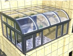 <span class=keywords><strong>Serre</strong></span> moderne préfabriquée en <span class=keywords><strong>aluminium</strong></span> avec toit plat pour villa, jardin d'hiver en verre, véranda - Product Image 2