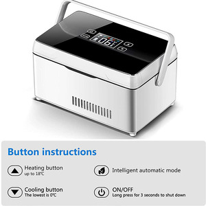 Draagbare <span class=keywords><strong>mini</strong></span>-vriezer met onderaan geplaatste vriezer, reiskoffer, digitale thermostaat (0-18 LCD display), op batterijen, voor gebruik in auto en hotel - Product Image 3