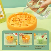 Moule à glaces DIY sans BPA, 8 cavités rondes, avec poignée anti-goutte, outil portable pour glaces maison pour les tout-petits