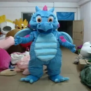 Funtoys Blue Dragon With Wings Mascot Costume for Adult Cartoon Animal Cosplay for Halloween Party Carnival