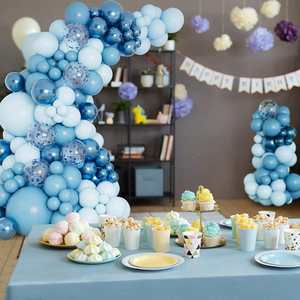 Rosa rosa azul tema globo conjunto niño niña cumpleaños boda fiesta decoración suministros - Product Image 2