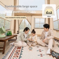 Tente gonflable de 5,72 m² avec auvent intégré, style Ridge, pour camping extérieur quatre saisons, abri de nuit double couche, sans assemblage