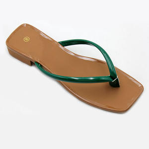 Bayanlar topuklu katır düşük kare kalın yüksek topuklu Pu deri açık Peep Toe kadın sandalet mix renkler üreticileri - Product Image 2