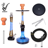 Boîte-cadeau en alliage d'aluminium poli avec finition vieillie, narguilé Argileh, chicha, pot à fumer, ensemble de narguilé de luxe de haute qualité