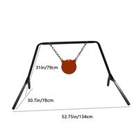 Kit complet durable AR500 – Supports de cibles en acier à plumes plastiques de 8 pouces pour l'entraînement au tir en extérieur