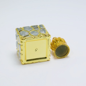 Wholesale Empty <b>10ml</b> UV Coated Luxury Attar Square Roller <b>Bottle</b> Arab Dubai Style Roll on Glass Perfume Essential Oil <b>Bottles</b> - Product Image 2