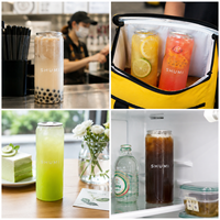 Bouteille en PET jetable de 500 ml en gros pour l'emballage de bière, lait, thé aux fruits, jus et boissons froides