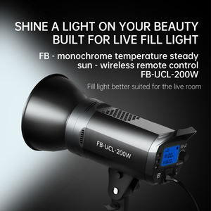 Luz de Relleno LED de Alto Brillo FB UCL-200W, Luz de Relleno Exterior Ajustable de Aluminio, Iluminación de Estudio con Control Remoto para Transmisión en Vivo - Product Image 2