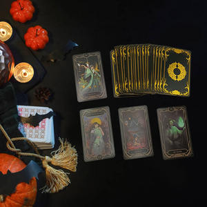 Op maat gemaakte luxe tarotkaarten met achterprint, verguld papier, traditionele empowerment, creatieve inspiratie, symboliek, numerologie - Product Image 6