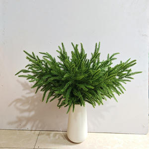 Высококачественные искусственные листья Норфолка, ветки, фабричные, настоящие на ощупь, мягкие рождественские украшения из Кипарисовой сосны - Product Image 1