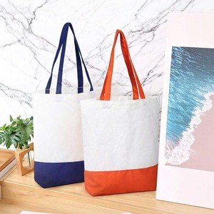 Canvas Tote Bag Large Capacity Shopping Bag Eco Friendly Cotton With Colorful Patchwork Design Wenzhou Origin Customizable - Product Image 2