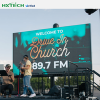 HXTECH layar LED tahan air mudah instalasi, dinding Video LED raksasa latar belakang panggung LED