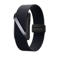 Bracelet intelligent sans écran, moniteur de fréquence cardiaque ECG, suivi de l'oxygène sanguin, suivi du sommeil, détection de chute, SOS, bracelet de fitness, reconnaissance vocale