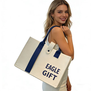 Bolso de mano ligero con diseño personalizado para mujer, ideal para viajes diarios, compras, resistente, lavable, bonito, de fieltro. - Product Image 3