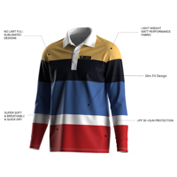 Essentials Piqué de polyester tissé à coupe régulière pour polo à rayures pour golf et rugby Tissu anti-rides pour homme