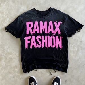 Camisetas Personalizadas al por Mayor con Logotipo, Impresión en Negro de Alta Calidad, Estilo Vintage, Lavado Ácido, Desgastadas, Bajo Demanda, para Hombre - Product Image 1