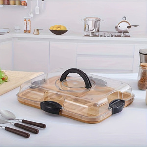 Bandeja de Madera para Delicatessen con Divisiones, Plato para Queso, Frutas y Postres, Uso Residencial - Product Image 3