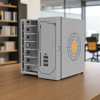 Armoire de charge pour tablettes sécurisée en acier SPCC avec verrouillage par clé, 7 emplacements, 45W Type-C PD3.0, charge rapide, montage mural, pour salle de classe