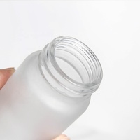 Bouteille d'emballage médical pilules de médecine en verre transparent givré 40ml 60ml 80ml Pharmaceutica Capsule bouteille couvercle en métal 30ml 50ml